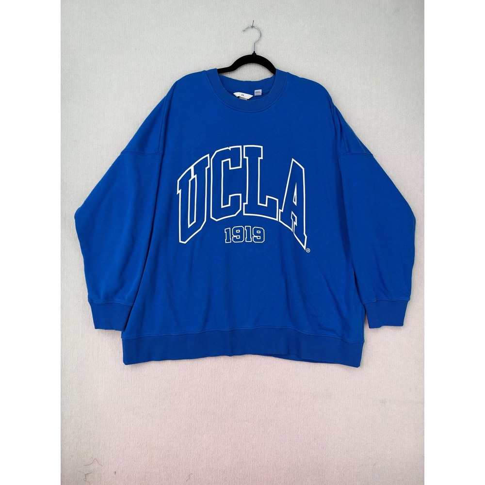 HM UCLA 1919 Oversized Sweatshirt Blue Crewneck Mens XL Graphic Pullover